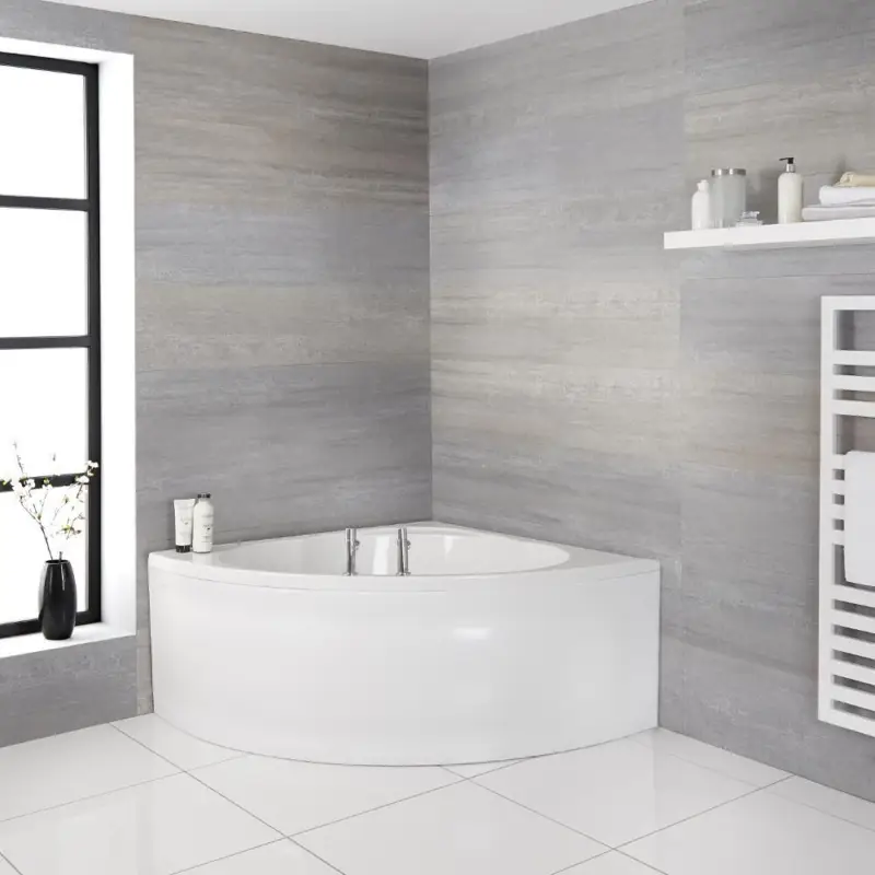 Eckbadewanne 1350 mm x 1350 mm - Belstone Sonderangebot