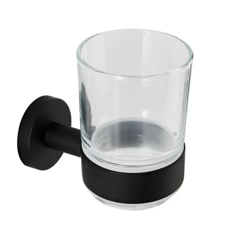 Aktuell Nox Wandhalter mit Glas Mattschwarz