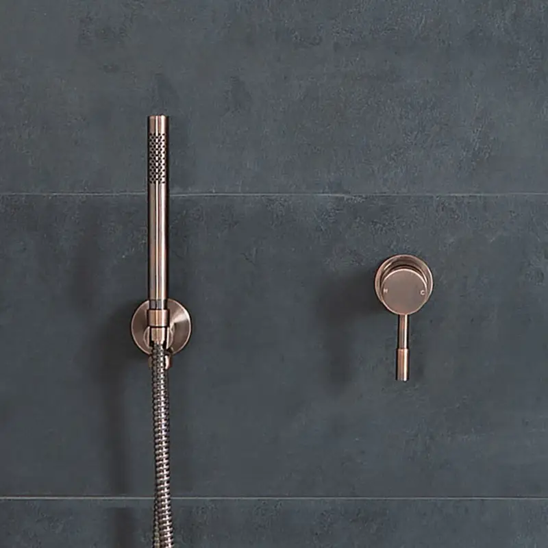 Gratis Versand Einhebelmischer mit Handbrause, gebürstete Bronze - Amara