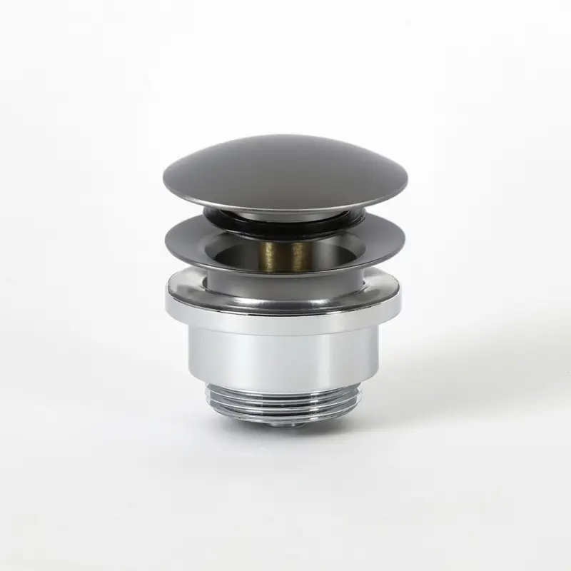 Ablauf mit Push-Up-Stöpsel, für Waschbecken, universal – Metallgrau Finale Aktion