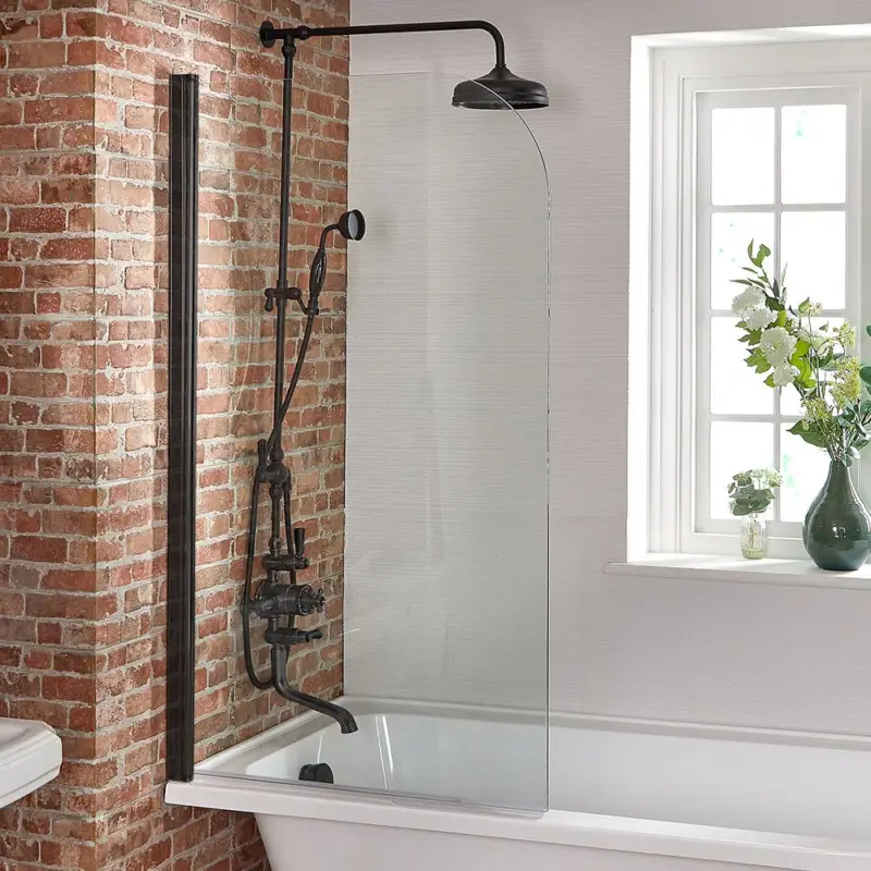 Badewannenaufsatz mit abgerundeter Oberseite Schwarz – Nox Mega-Angebot