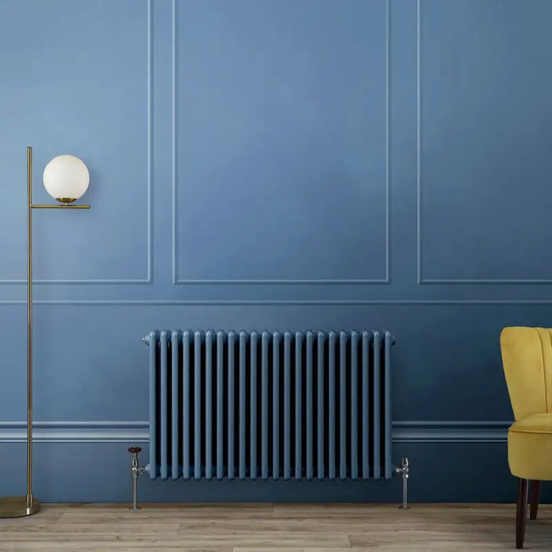 Gliederheizkörper (3-Säulen), horizontal - Größe & Blauton wählbar – Regent Preisknaller