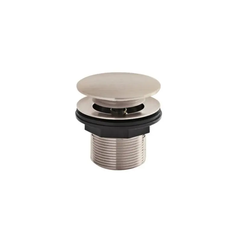 Ablauf mit Push-Up-Stöpsel ohne Überlauf 60mm - gebürstetes Nickel Neu