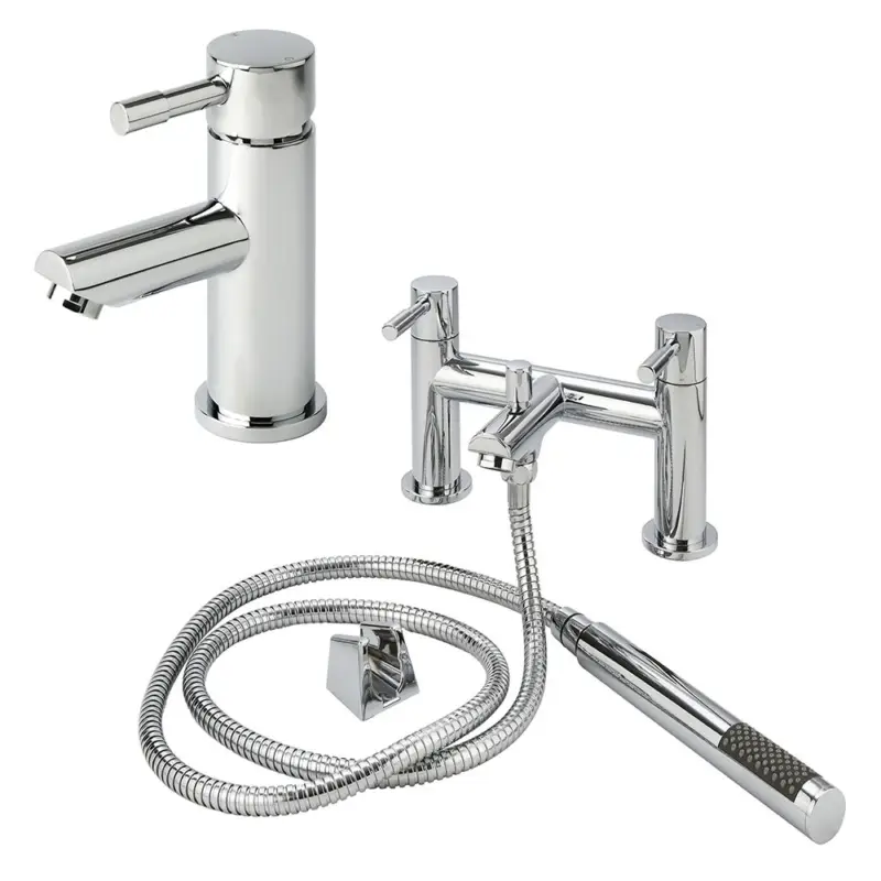 1-Loch Waschtischarmatur & Badewannenrandarmatur inkl. Handbrause | Farbe wählbar Kracherpreis