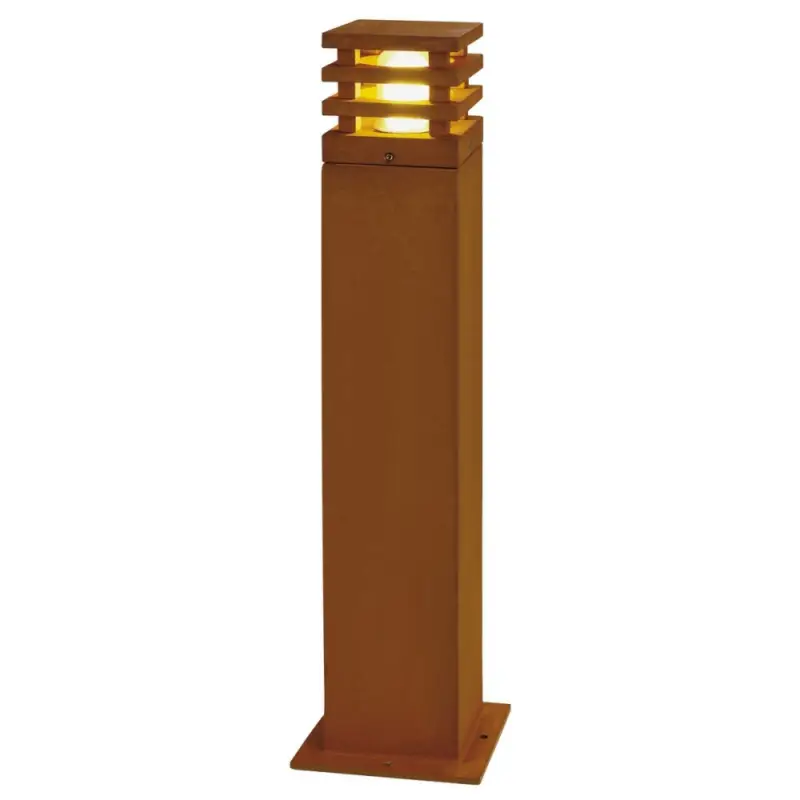 SLV RUSTY® SQUARE 70 Wegeleuchte Außenstandleuchte eckig E27 TC-DSE max. 11W IP55 FeCSi-Stahl gerostet Höhe 70cm Schnäppchen