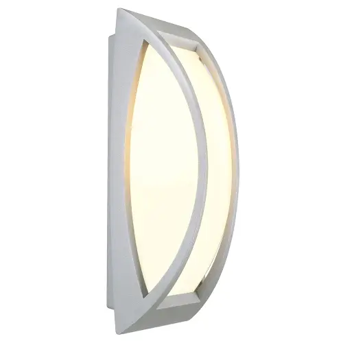 Geprüft SLV MERIDIAN II Außenwandleuchte IP54 silbergrau E27 max. 25W