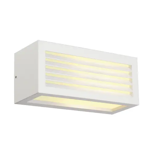 Echt SLV BOX-L E27 Wandleuchte, eckig, weiss, E27, max. 18W