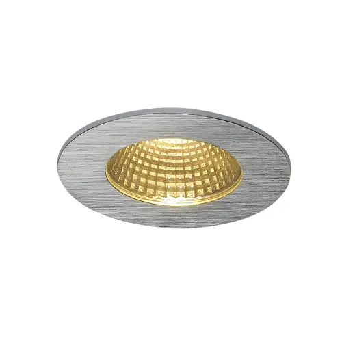Neue Ware SLV PATTA-F, Deckeneinbauleuchte, rund, alu-brushed, 9W, 38°, 3000K, inkl. Treiber