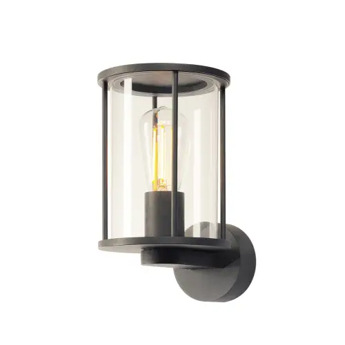 SLV OUTDOOR LANTERN Wandleuchte, rund, anthrazit, klares Glas Solange Der Vorrat Reicht