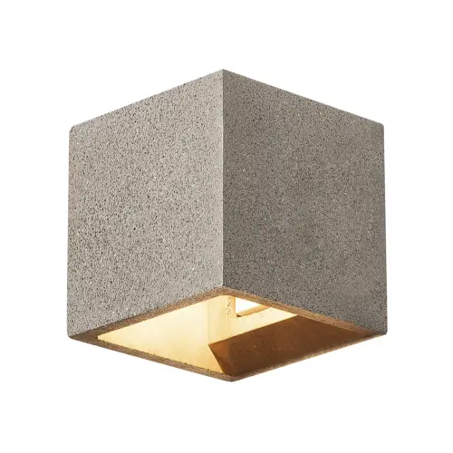 Rabatt SLV SOLID CUBE Wandleuchte, QT14, schwarzer Sandstein, max. 25W