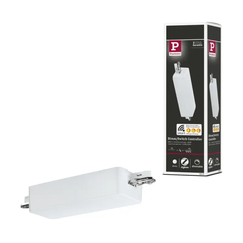 Sonderangebot Paulmann URail ZigBee 3.0 Dimm/Switch Adapter Reinweiß Smart Home Schienenverbinder An/Aus/Dimmen max. 400W