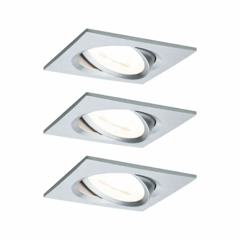 Paulmann Einbauleuchte LED Nova eckig 3x6,5WAlu gedreht Begrenztes Angebot
