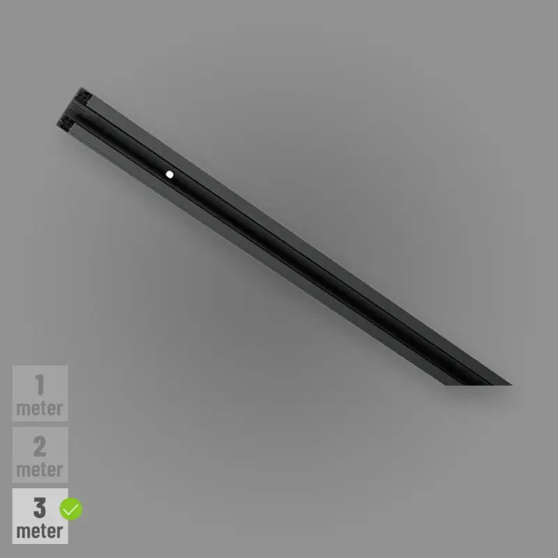 SLV 1-Phasen Hochvolt-Stromschiene 3m schwarz 230V Aufbauschiene Markenware
