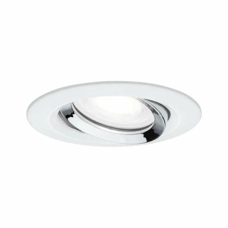 Saisonangebot Paulmann LED Einbauleuchte Nova Plus schwenkbar IP65 rund 93mm GU10 6W 470lm 230V dimmbar 4000K Weiß matt/Chrom