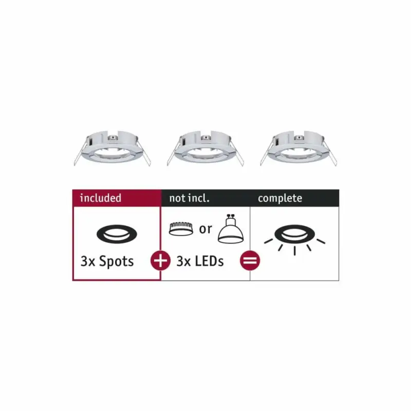 Paulmann Einbauleuchte Choose Spot starr max. 10W Chrom 230V Neuheit
