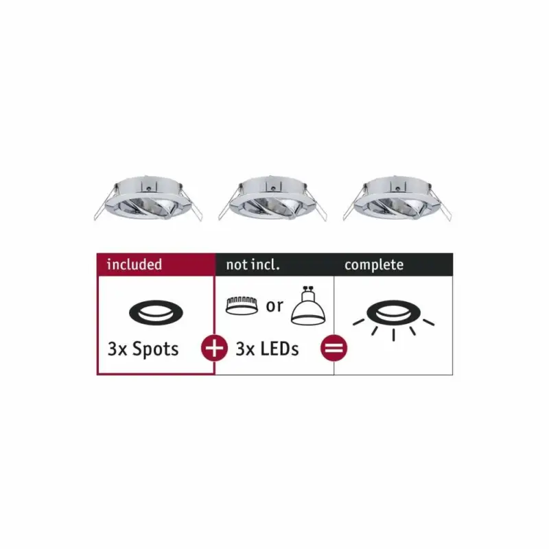 Angebot Paulmann Einbauleuchte Choose Spot schwenkbar max. 10W Chrom 230V
