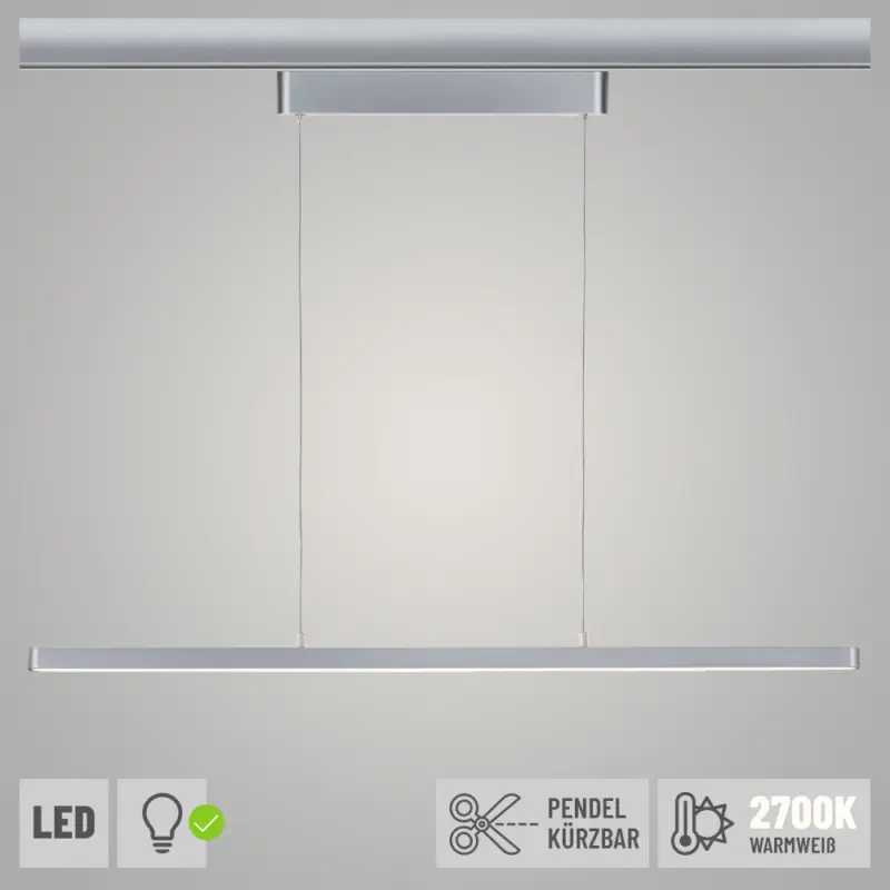 Paulmann URail LED Pendel Lento Chrom matt 41W 2700K 1800lm dimmbar (LED fest verbaut) Schneller Versand