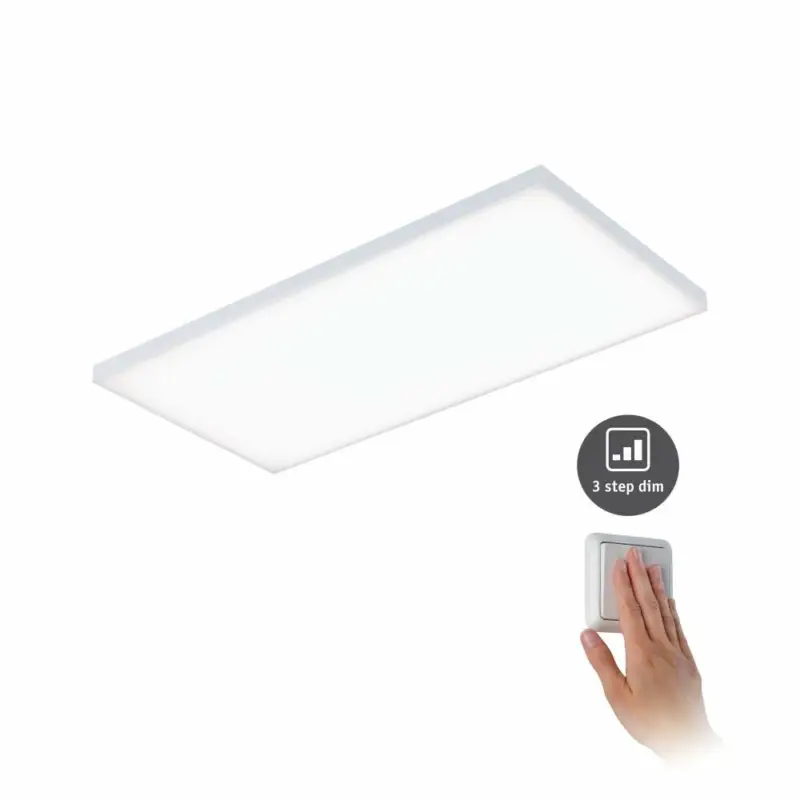 Paulmann LED Panel Velora eckig 595x295mm 26W 2550lm 3000K Weiß matt 3-Step-Dim Wochenendangebot