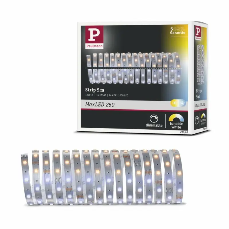 Preiswert Paulmann MaxLED 250 Strip unbeschichtet 5m TunableWhite