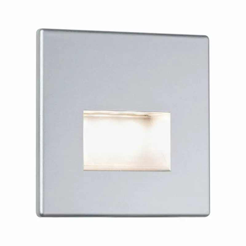 Paulmann LED Wandeinbauleuchte Edge Quadro Chrom matt eckig 80x5mm 1,2W 50lm 2700K 230V Direktkauf