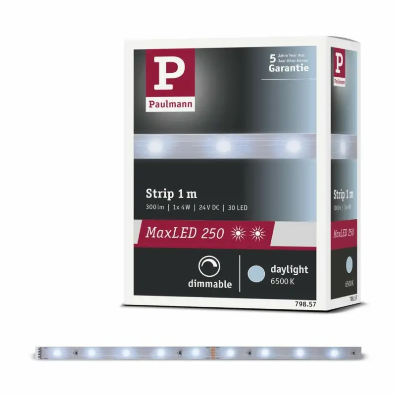 Paulmann MaxLED 250 Strip unbeschichtet 1m Tageslichtweiß Kostenfreie Lieferung