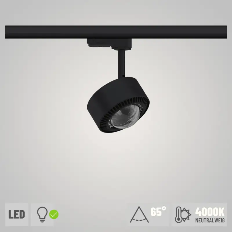 Paulmann ProRail3 LED Spot Aldan schwarz 8,2W 65° 4.000K neutralweiß dimmbar (LED fest verbaut) Super-Preis