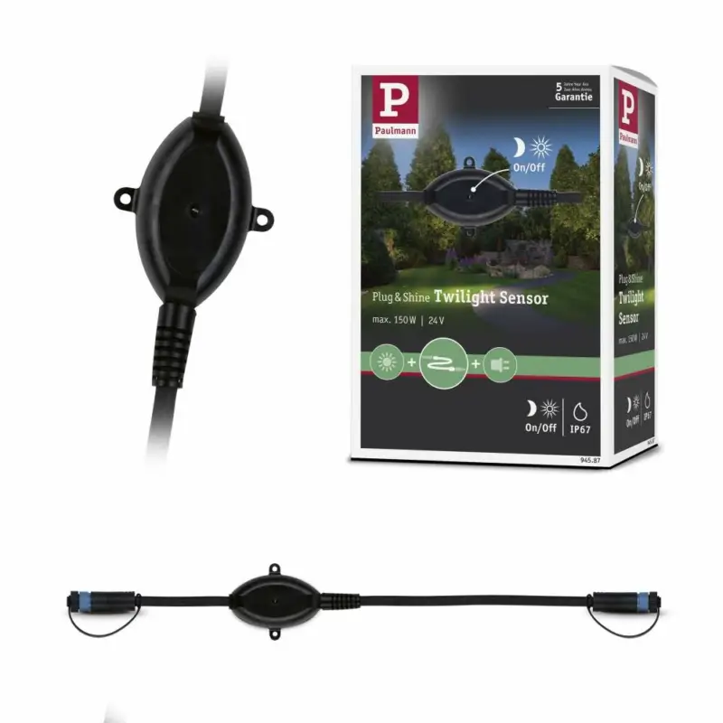 Super-Preis Paulmann Plug & Shine Dämmerungssensor Twilight Outdoor IP67 schwarz