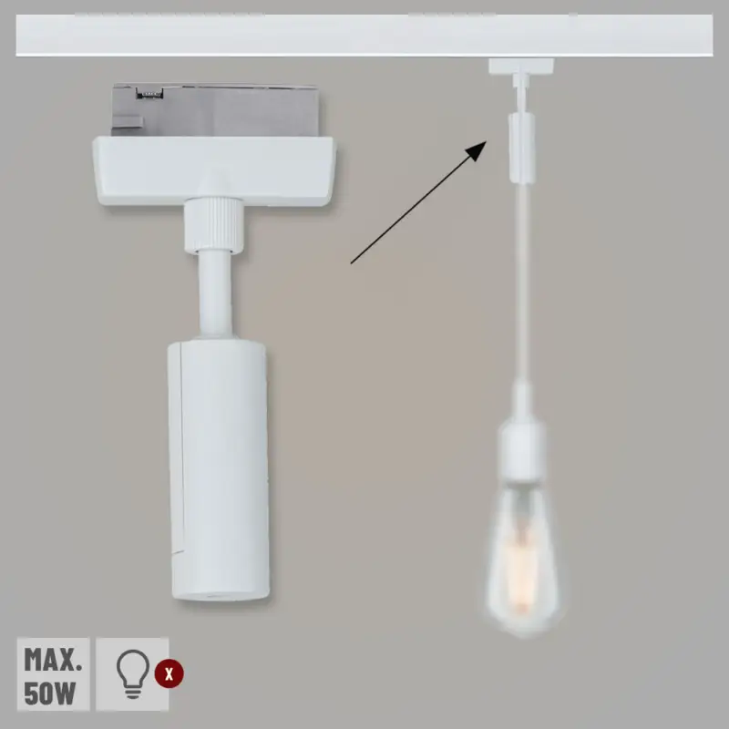 Echt Paulmann URail Pendeladapter Universal Weiß max. 50W