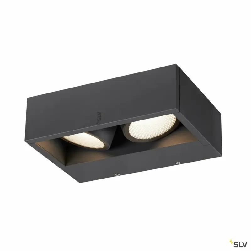 Schneller Versand SLV LED Außenwandleuchte ESKINA FRAME WL DOUBLE anthrazit IP65 IK06 27W CCT 3000/4000K