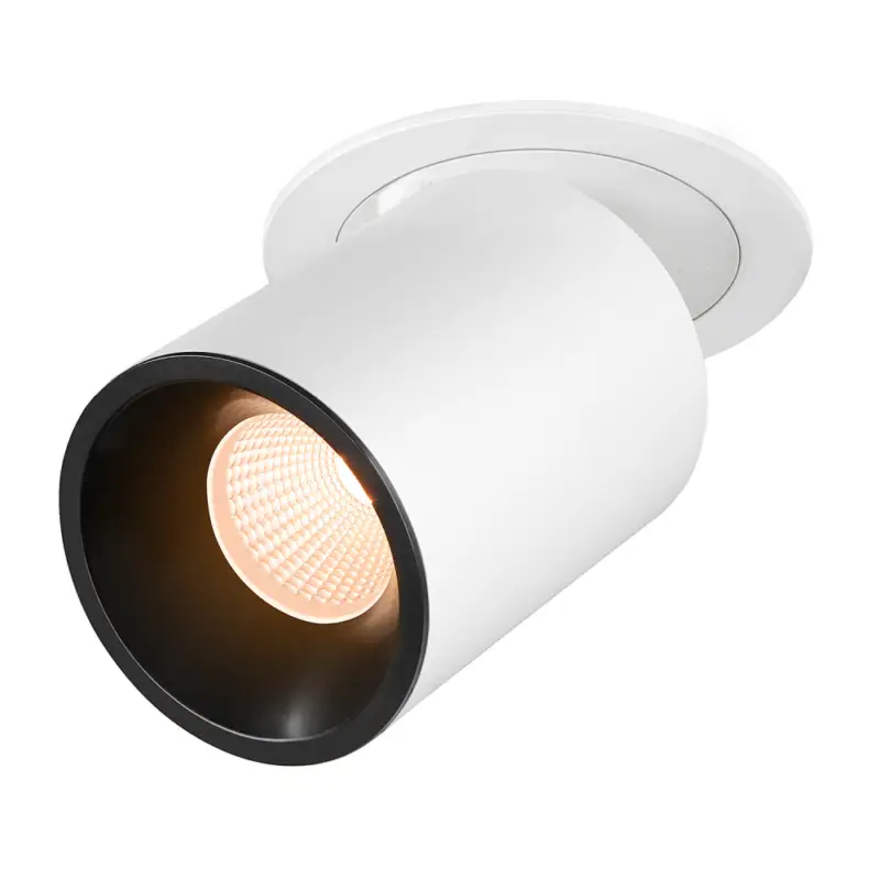 SLV NUMINOS® PROJECTOR L, Deckeneinbauleuchte, 2700 K, 40°, zylindrisch, weiß / schwarz Markenware