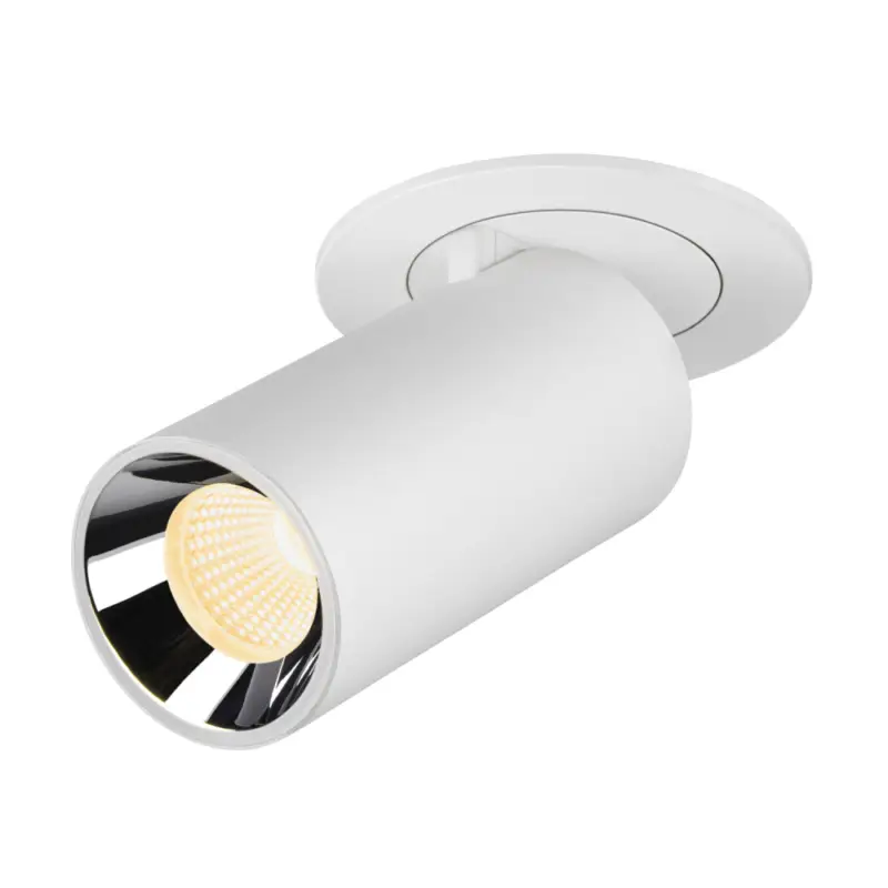 Garantierte Lieferung SLV NUMINOS® PROJECTOR S, Deckeneinbauleuchte, 3000 K, 55°, zylindrisch, weiß / chrom