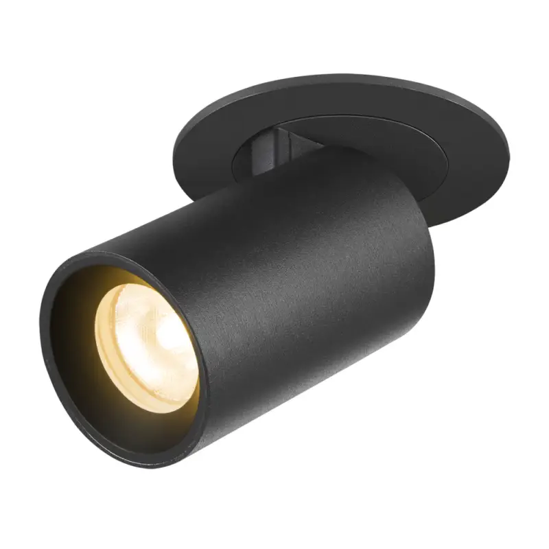 Abverkauf SLV NUMINOS® PROJECTOR XS, Deckeneinbauleuchte, 3000 K, 55°, zylindrisch, schwarz / schwarz
