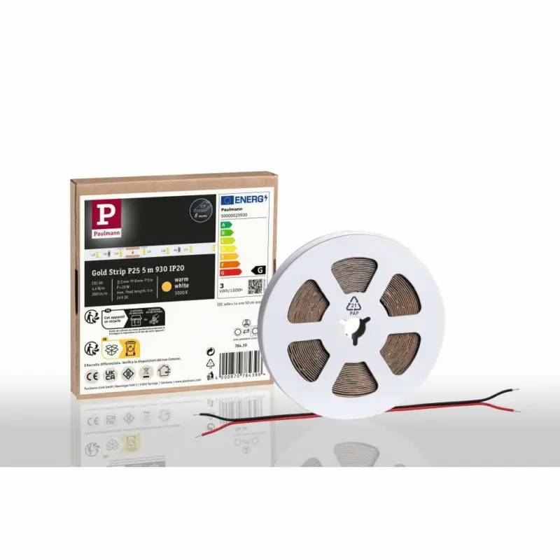 Angebot Paulmann Pro LED Strip Gold P25 930 5m 22W 380lm/m 60LEDs/m 3000K
