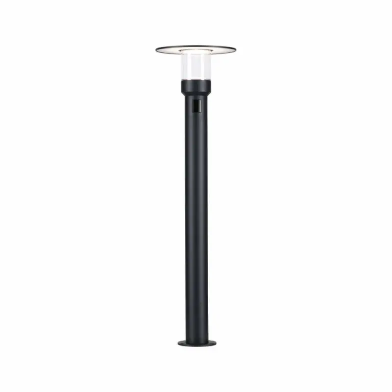 Abverkauf Paulmann LED Pollerleuchte Sienna Bewegungsmelder mit Hochfrequenz-Sensor seewasserresistent IP44780mm 3000K 9W 400lm 230VAnthrazitAluminium