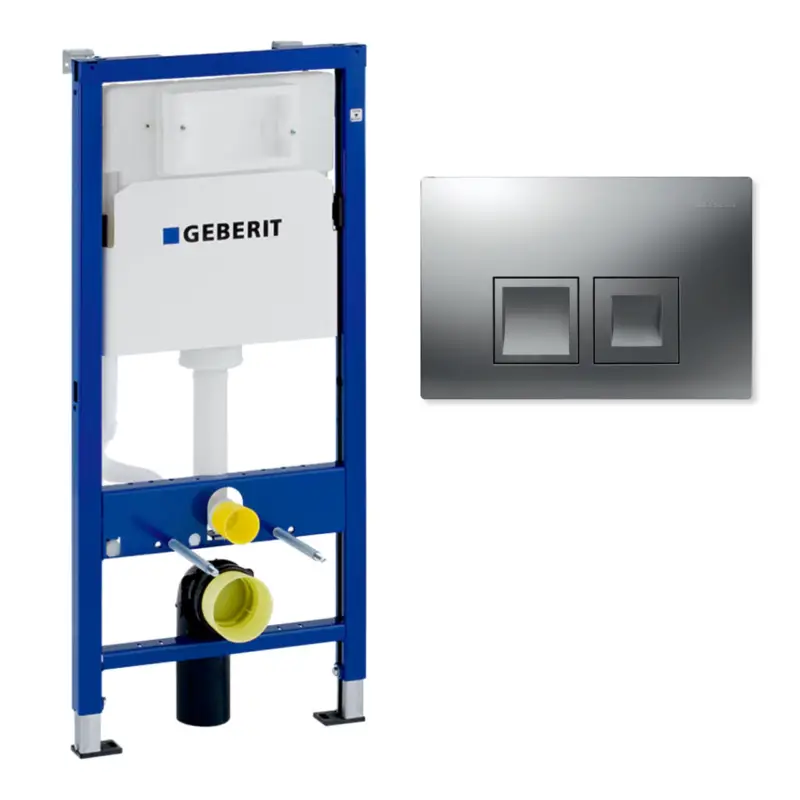 Markenware Vorwand-/Einbauelement für Toilette mit Spülkasten Delta (UP100) Betätigungsplatte Geberit UP100 „Delta50“ in