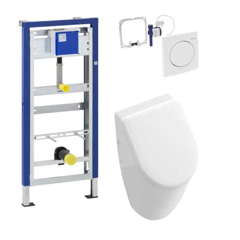 Zertifiziert Set Urinal Subway Urinal mit Deckel und Geberit Element inklusive Urinalsteuerung