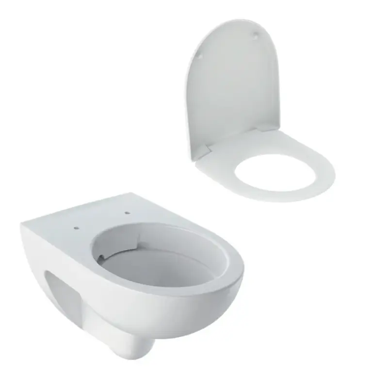 Günstig Set Wand-WC Geberit Rimfree Tiefspüler mit KeraTect-Beschichtung mit WC-Sitz Renova