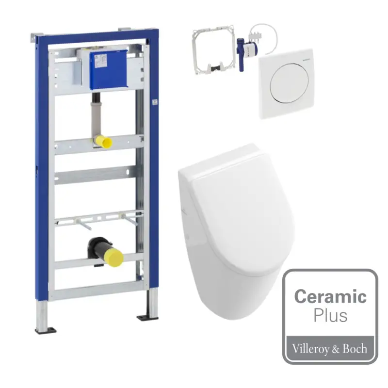 Urinal Subway Urinal mit Beschichtung und Deckel mit Geberit Element und Urinalsteuerung Neue Kollektion