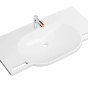 HEWI Produktset Waschtisch und Armatur, alpinweiß, B: 1000 mm, T: 550 mm, Senfgelb Angebot