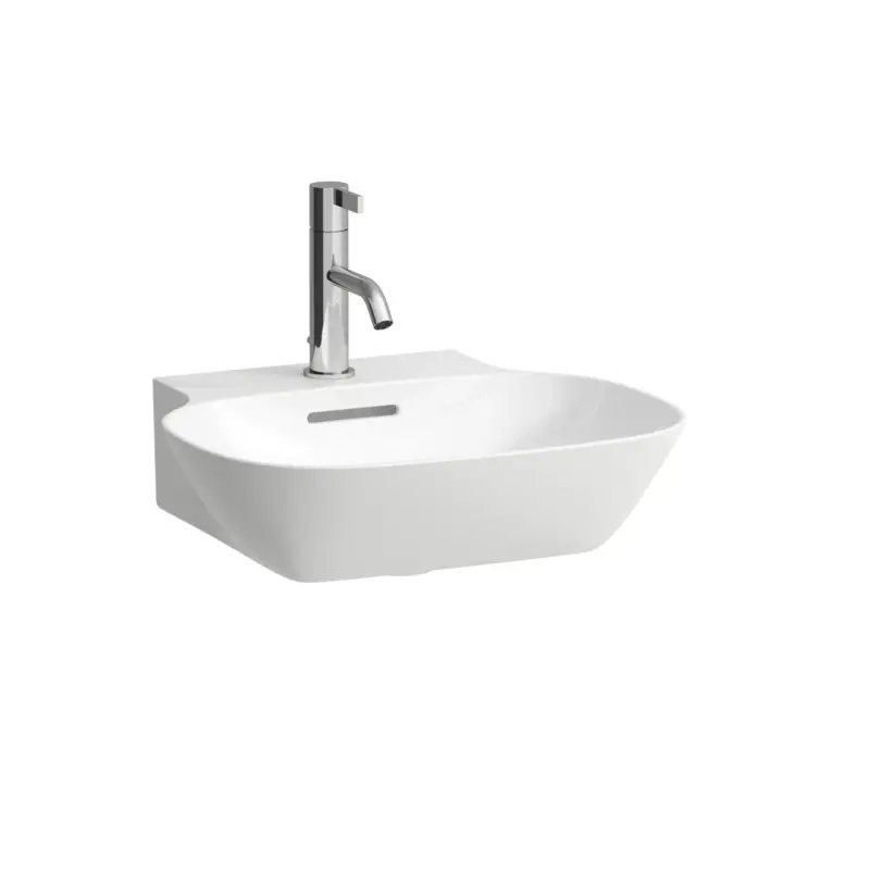Handwaschbecken INO 450x410x145 1 Hahnloch mit Überlauf weiß Sichere Zahlung
