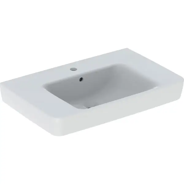 Aufsatzwaschtisch mit Ablagefläche „Renova Plan“, rechteckig 75 × 48 cm in weiß alpin Online Kaufen