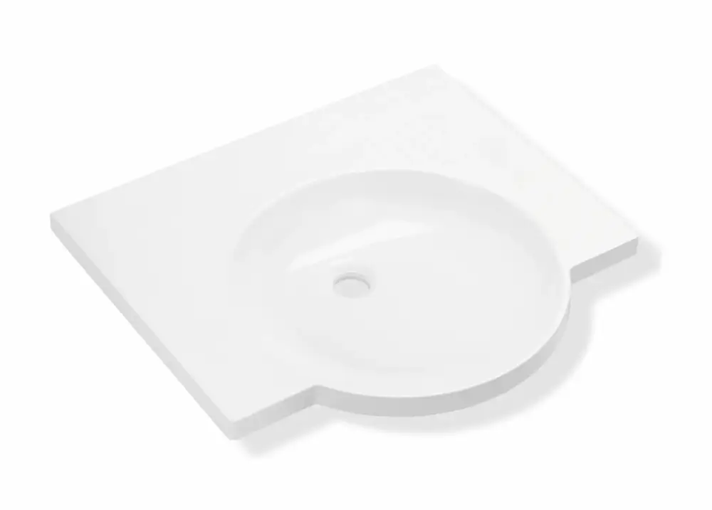 Begrenztes Angebot HEWI Waschtisch PG87, Mineralguss, alpinweiß, 600x550mm