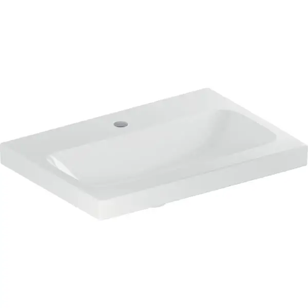 Sofort Bestellen Wandwaschtisch „iCon Light“, mittig, rechteckig, Hahnlochposition mittig 60 × 42 cm mit KeraTect®
