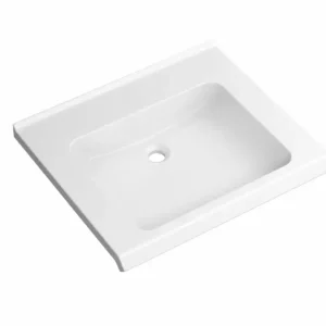 HEWI Waschtisch S-Form, Mineralguss, alpinweiß, 650x565mm Begrenztes Angebot