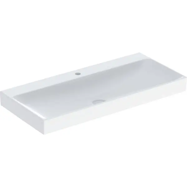 Wandwaschtisch „One“, rechteckig, Hahnlochposition mittig 105 × 48 cm mit KeraTect® Geprüft