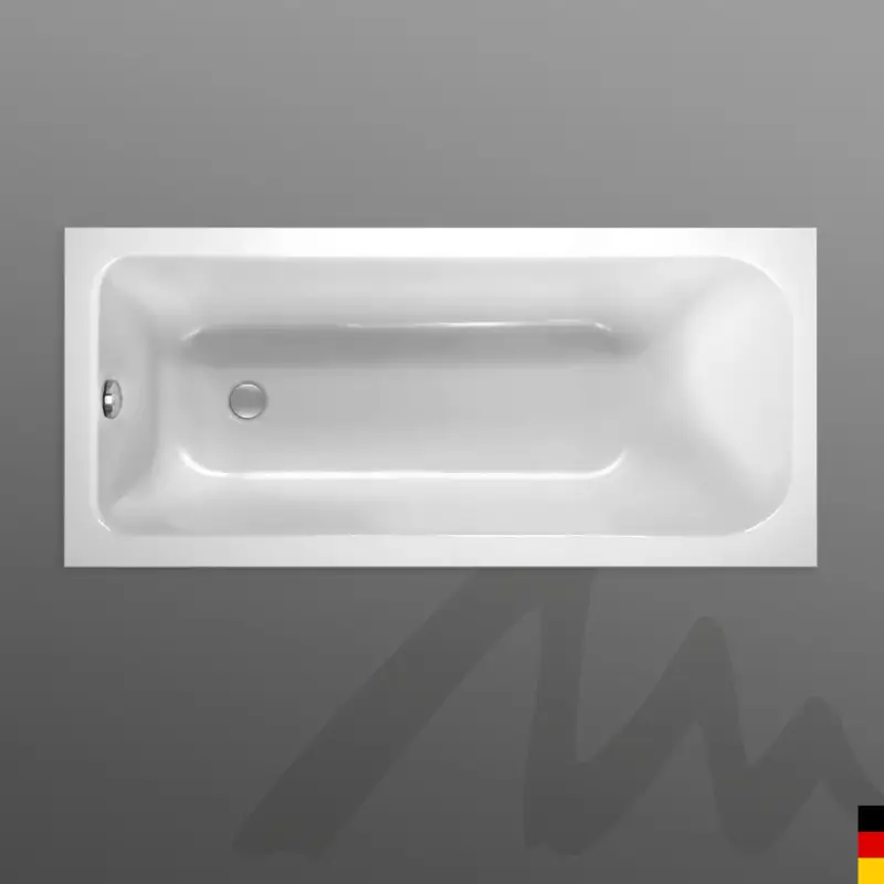 Super-Preis Mauersberger Badewanne „caudex“ 1800 × 800 mm in Weiß