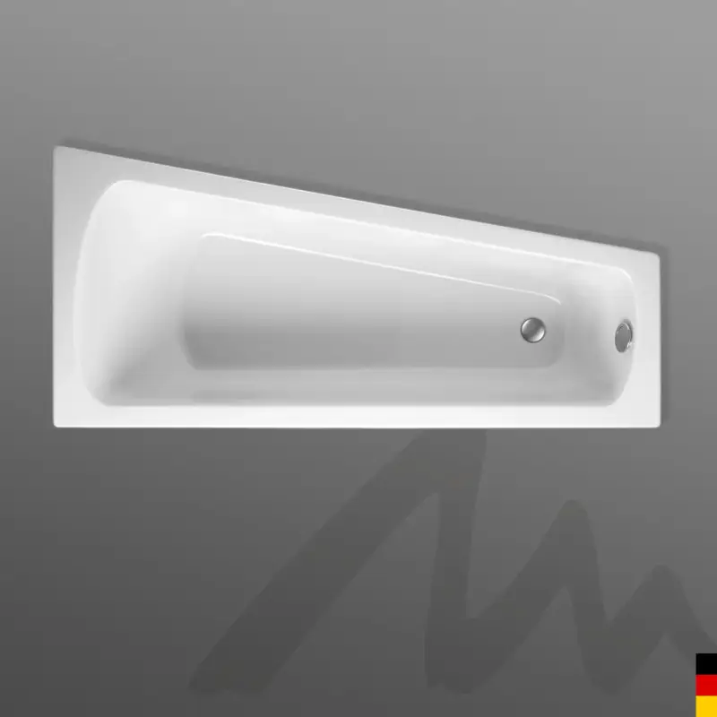 Mauersberger Badewanne „ascea“ 1650 × 800 mm, links in Weiß Abverkauf