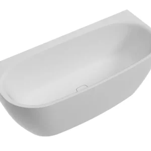 Hoesch Badewanne „iSensi“ Monolith vorwand halbkreis 170 × 75 cm, mit Schürze in Weiß Begrenztes Angebot
