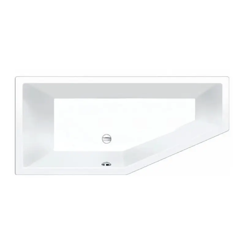 Begrenztes Angebot repaBAD Badewanne „Livorno Eco“ trapez 1600 mm, rechts in Weiß