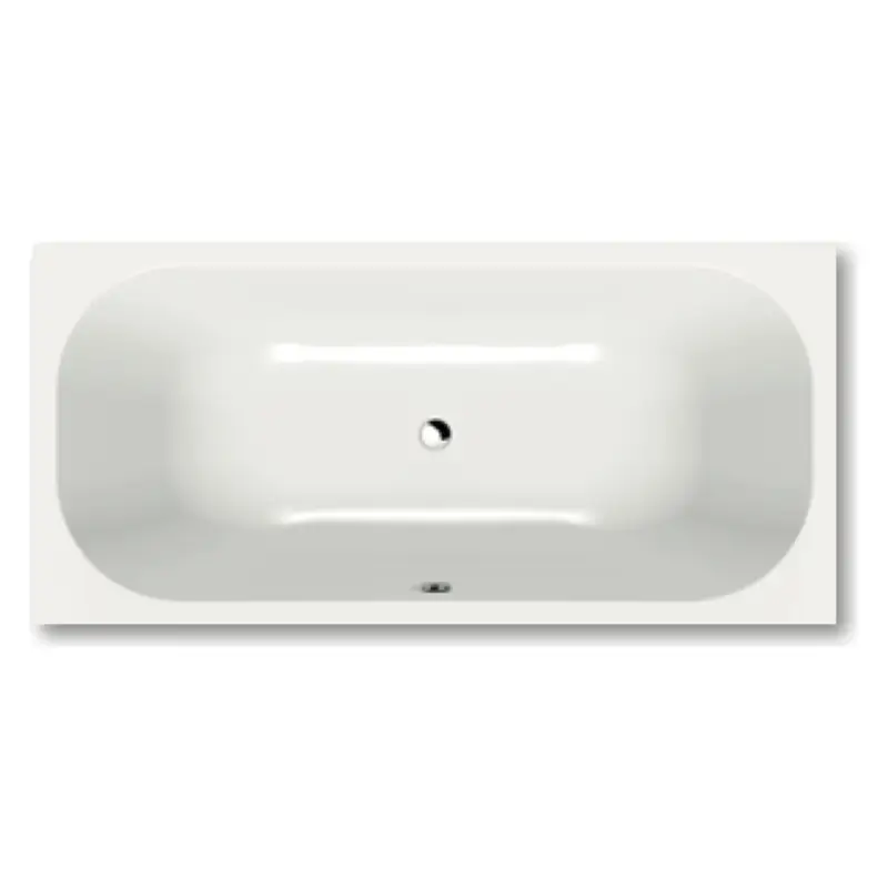 Nur Heute repaBAD Badewanne „Pod“ rechteck 1800 × 850 mm, Mittelablauf in Weiß